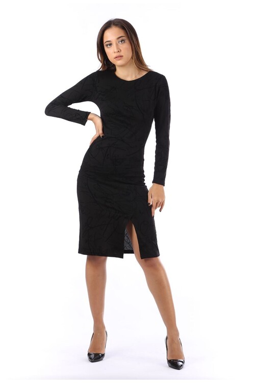 Modatalika Kadın Triko Desenli Elbise