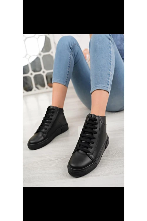 Modatalika Bağcıklı Yarım Boğazlı Spor Ve Günlük Şık Bot