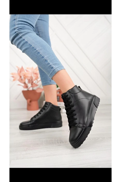 Modatalika Bağcıklı Yarım Boğazlı Spor Ve Günlük Şık Bot