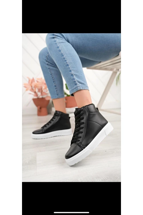 Modatalika Bağcıklı Yarım Boğazlı Spor Ve Günlük Şık Bot