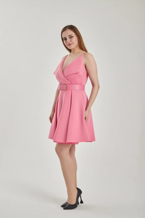 Modatalika Kadın Askılı Mini Abiye Elbise