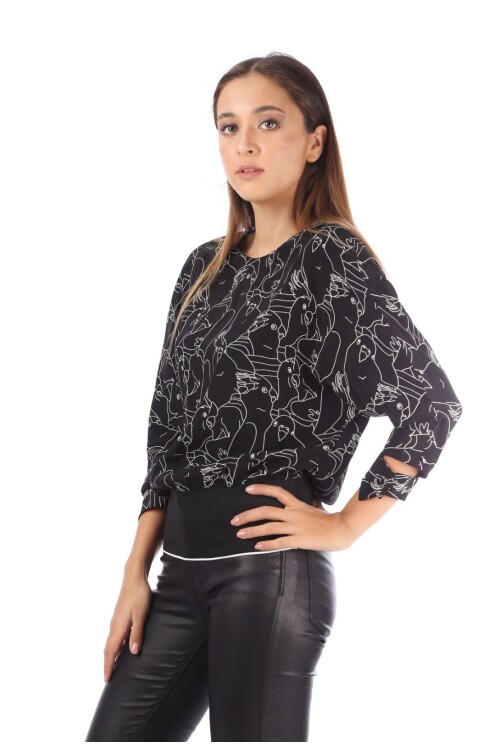 Modatalika Kadın Baskılı Bluz