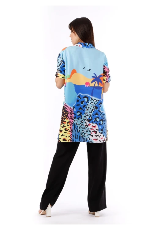 Modatalika Kadın Renkli Desenli Tunik