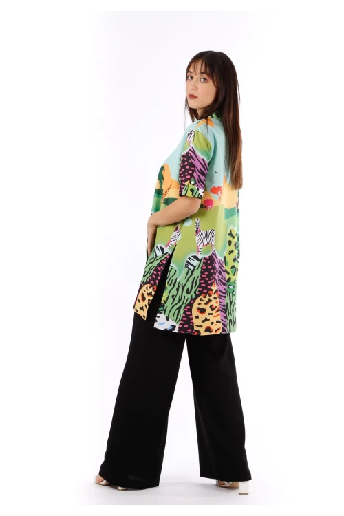 Modatalika Kadın Renkli Desenli Tunik