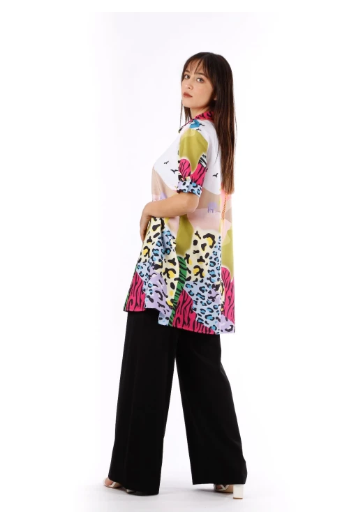Modatalika Kadın Renkli Desenli Tunik
