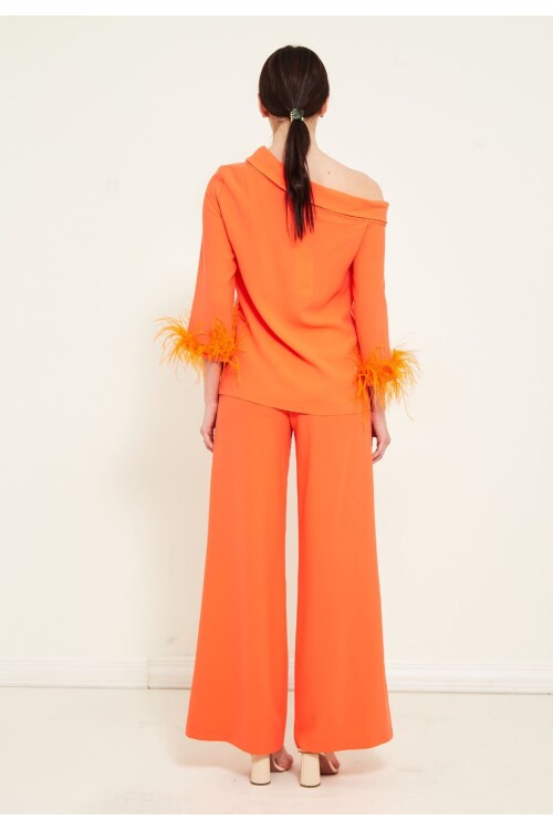 Modatalika Kadın Sağ Omuz Açık Geniş İkili Takım