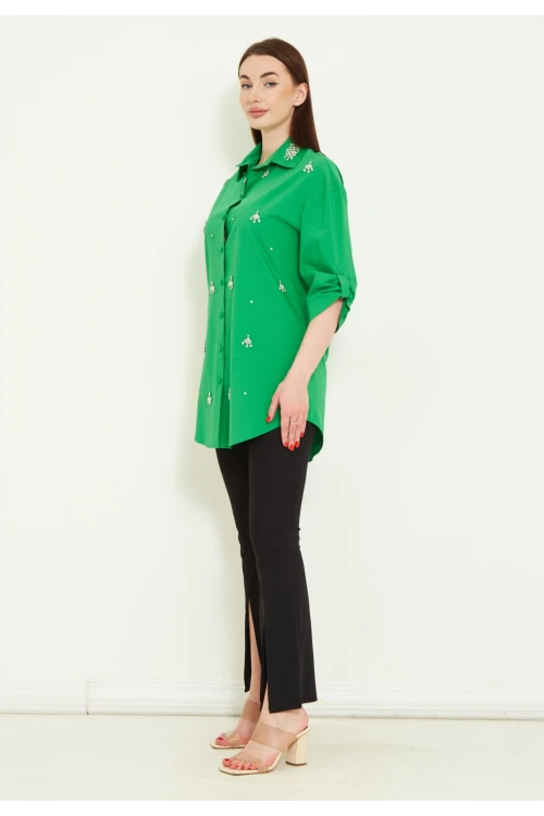 Modatalika Kadın Taşlı Gömlek