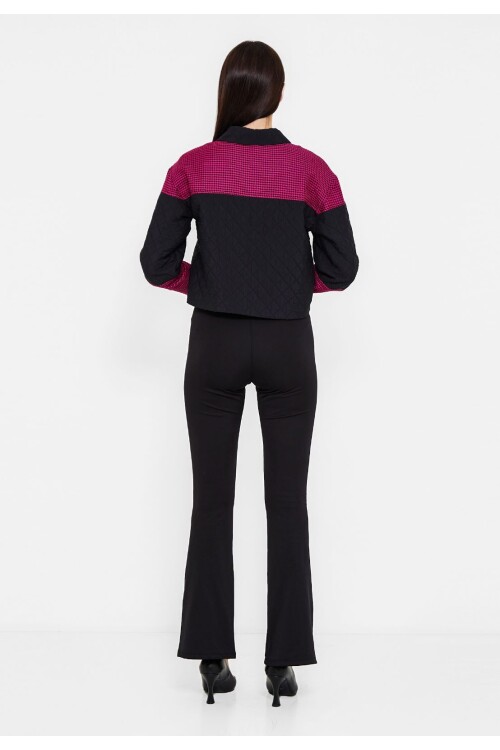 Modatalika Kadın Uzun Kollu Boydan Düğmeli Ceket