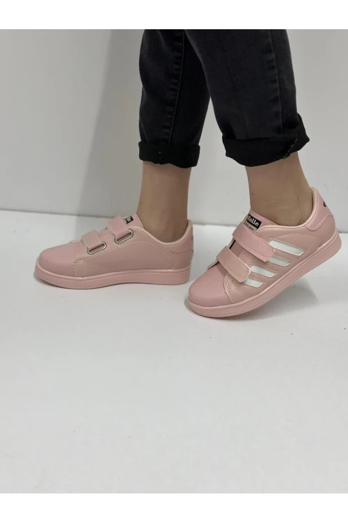 Modatalika Çocuk Çizgili Cırtlı Spor Ve Günlük Ayakkabı