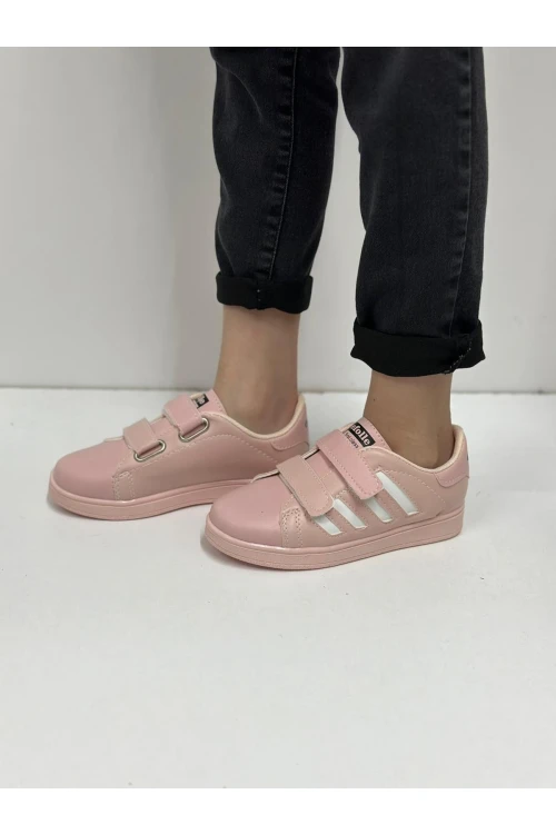 Modatalika Çocuk Çizgili Cırtlı Spor Ve Günlük Ayakkabı