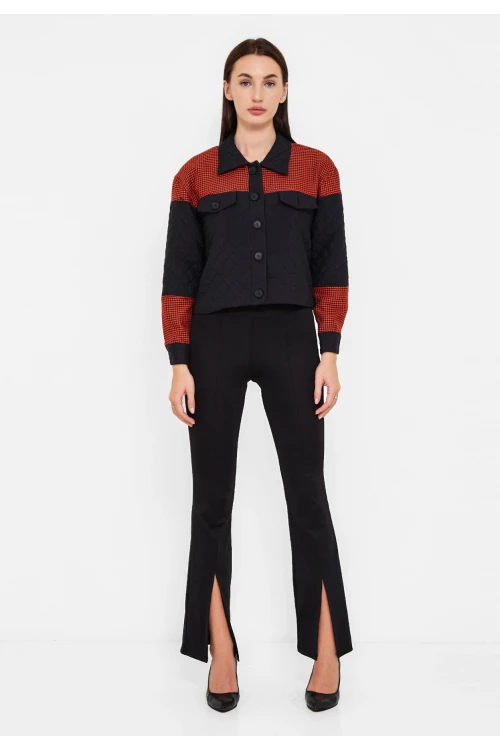 Modatalika Kadın Uzun Kollu Boydan Düğmeli Ceket