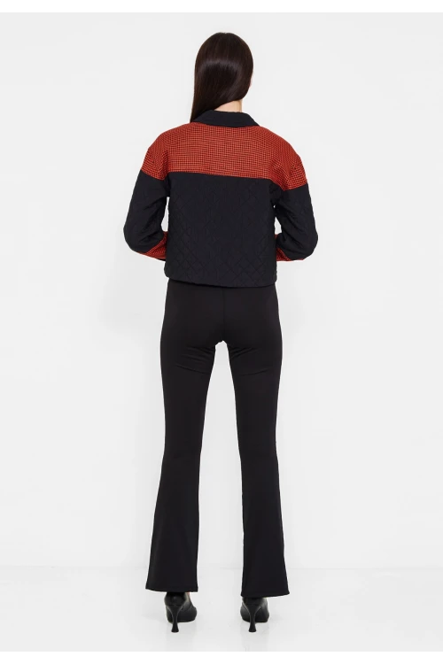 Modatalika Kadın Uzun Kollu Boydan Düğmeli Ceket