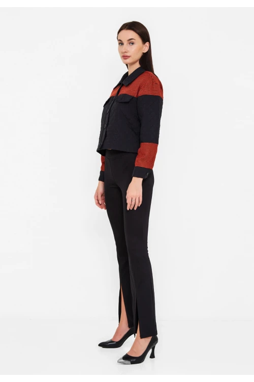 Modatalika Kadın Uzun Kollu Boydan Düğmeli Ceket