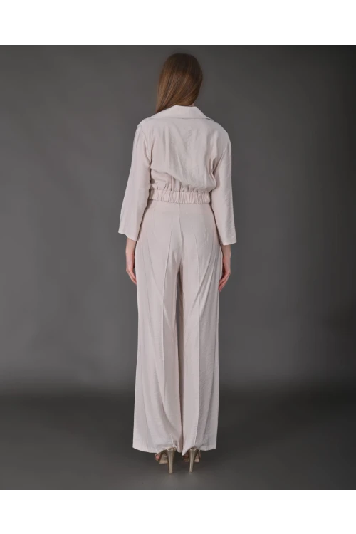 Modatalika Kadın Yeni Sezon Crop Ceket Pantolon Takım