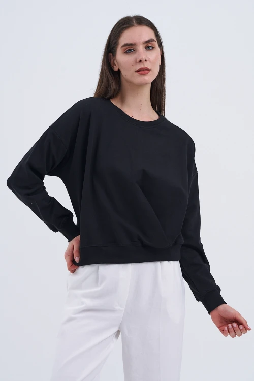 Trend Kadın Doğallığın ve rahatlığın mükemmel uyumu! Sade sweatshirt,ümüz