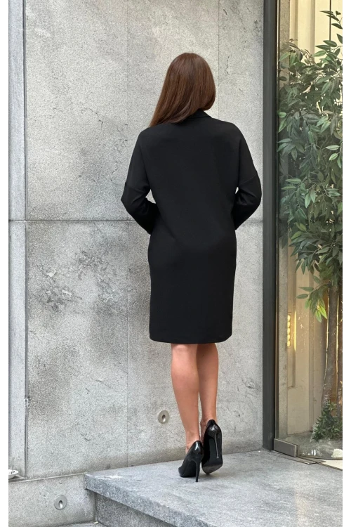 Trend Kadın Özel Tasarım Taşlı Şerit Detaylı Şık Elbise