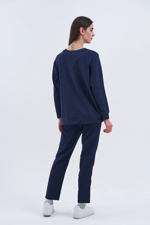 Trend Kadın Paris Yazılı Sweatshirt