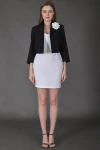 aksesuar detaylı blazer ceket ve mini elbise Favori Tekstil