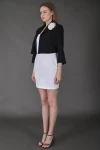 aksesuar detaylı blazer ceket ve mini elbise Favori Tekstil