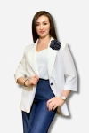 Favori Tekstil gül aksesuarlı tasarım blazer ceket