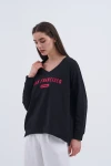 Trend Kadın Yeni SAN FRANCISCO yazılı sweatshirt ile şehir hayatının enerjisini üzerinizde taşıyın